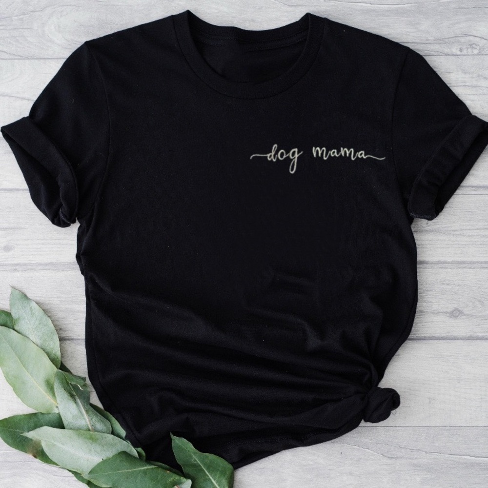 Dog Mama embroidered T-shirt